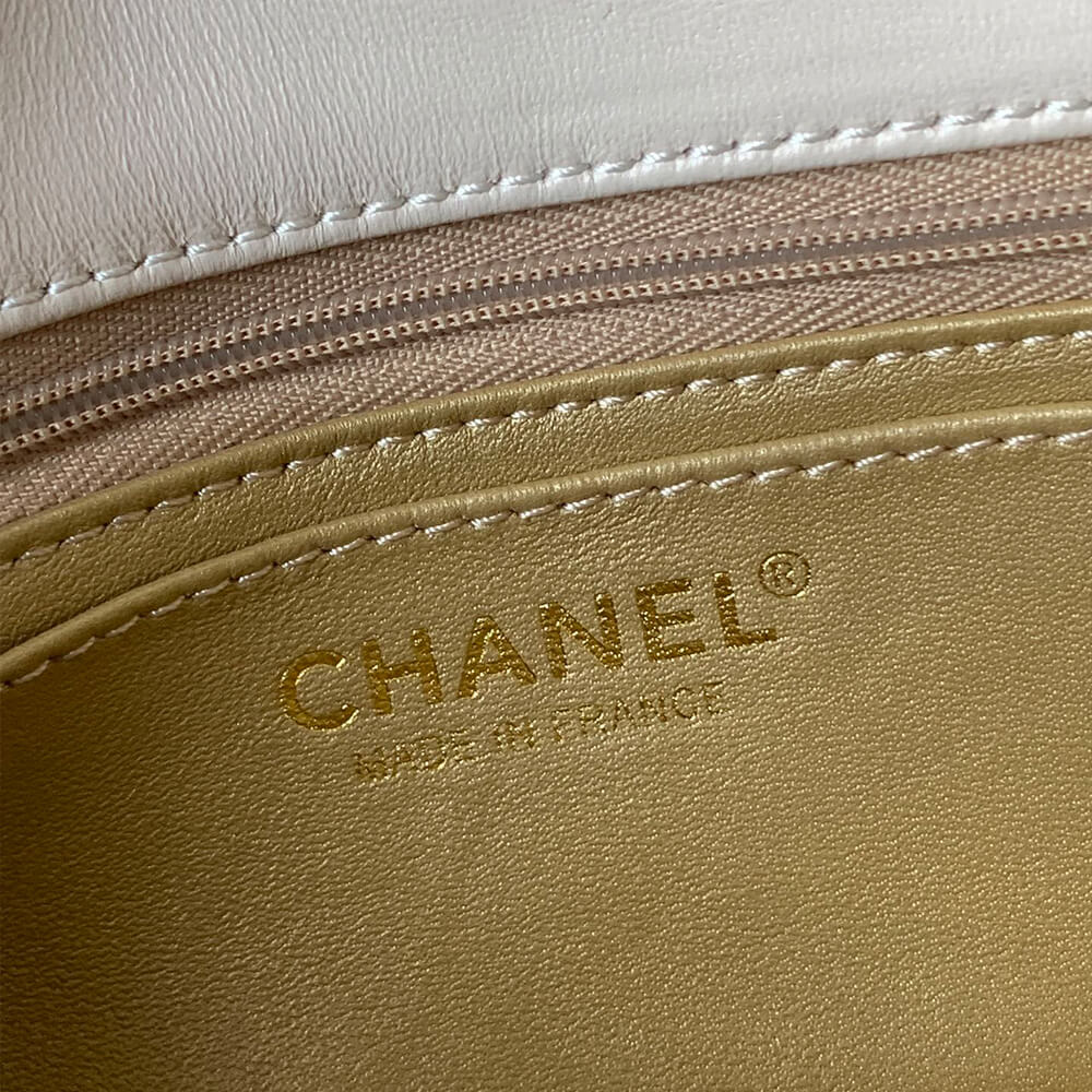 Ch*el pearl crush mini rectangular flap